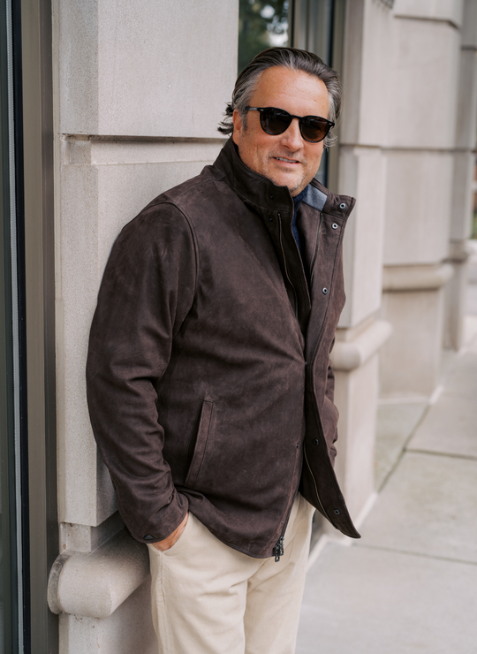 Peter Millar Norwalk Nubuck Coat Espresso