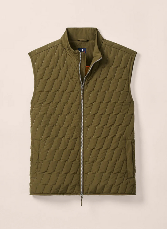 Johnnie-O Belfry Quilted Puffer Vest In Mangrove