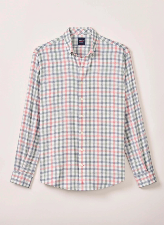Johnnie-O Callum Performance Button Down Shirt In Navy