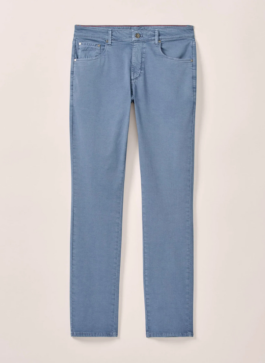 Johnnie-O Carmel Sateen 5-Pocket Pants In Blue Horizon