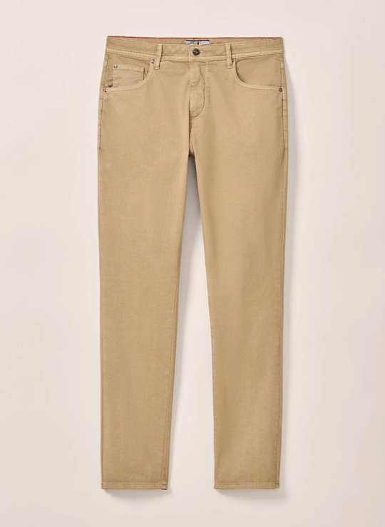 Johnnie-O Carmel Sateen 5-Pocket Pants In Khaki