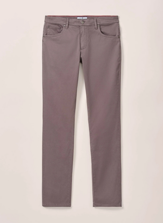 Johnnie-O Carmel Sateen 5-Pocket Pants In Pewter