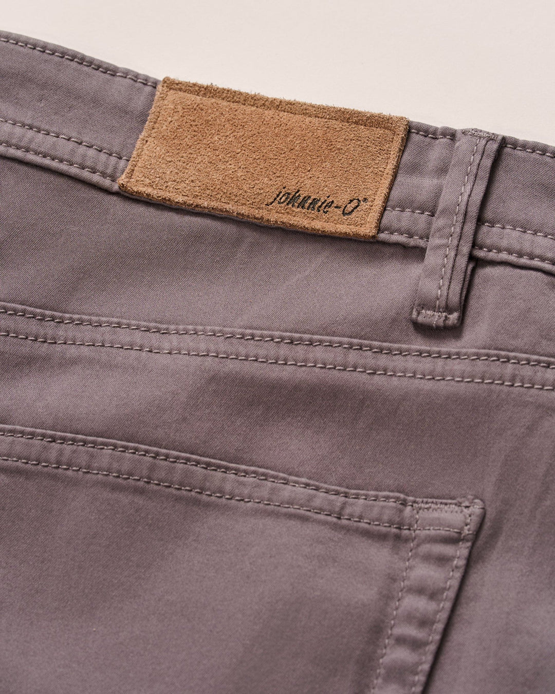 Johnnie-O Carmel Sateen 5-Pocket Pants In Pewter