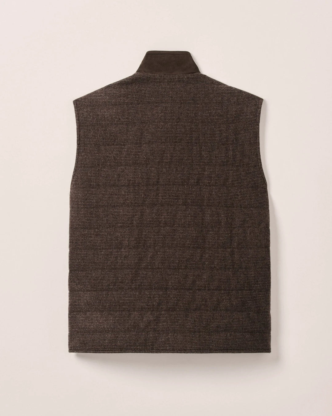 Johnnie-O Corde Top Shelf Faux Suede Quilted Vest In Coffee