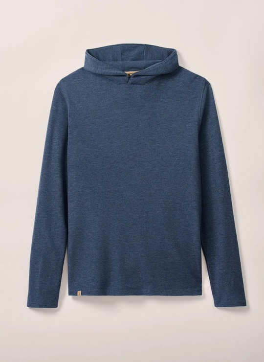 Johnnie-O Drayton Merino Cashmere Sweater Hoodie In Navy