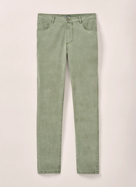 Johnnie-O Hampton Garment-Dyed Corduroy Pant In Army