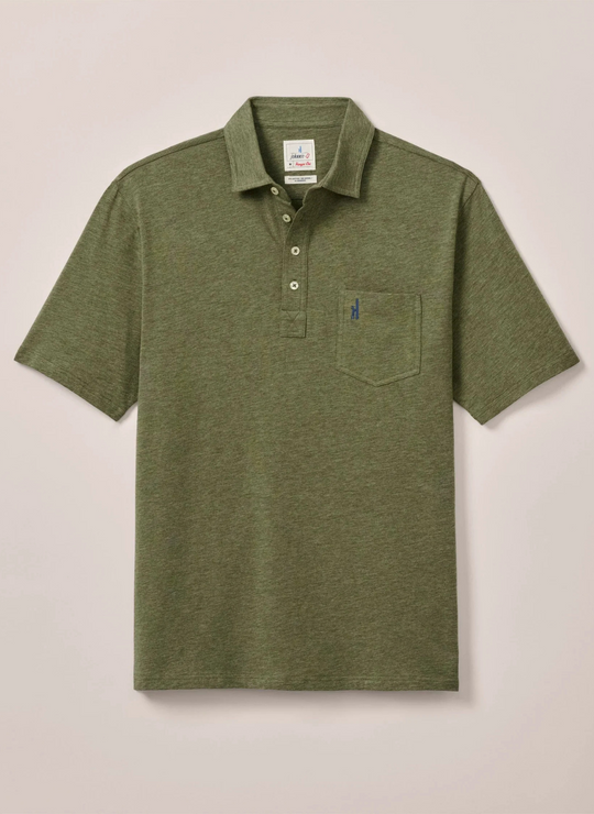 Johnnie-O Heathered Original 4-Button Polo In Oxford