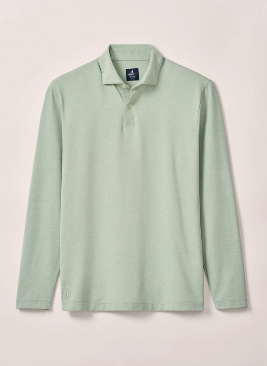 Johnnie-O Idris Top Shelf Long Sleeve Polo In Meadow