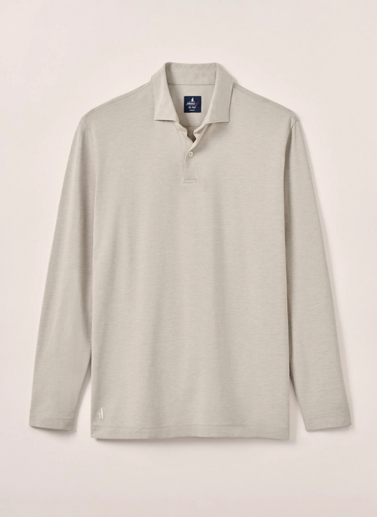 Johnnie-O Idris Top Shelf Long Sleeve Polo In Otter