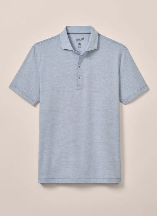 Performance Jersey Polo - Lyndonn Stripe in Tide