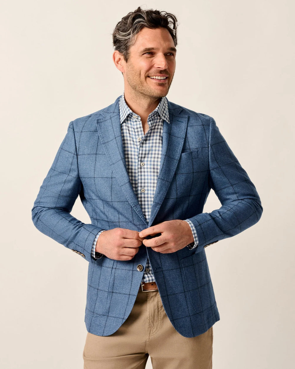 Johnnie-O Albrecht Top Shelf Knit Sport Coat in Laguna Blue