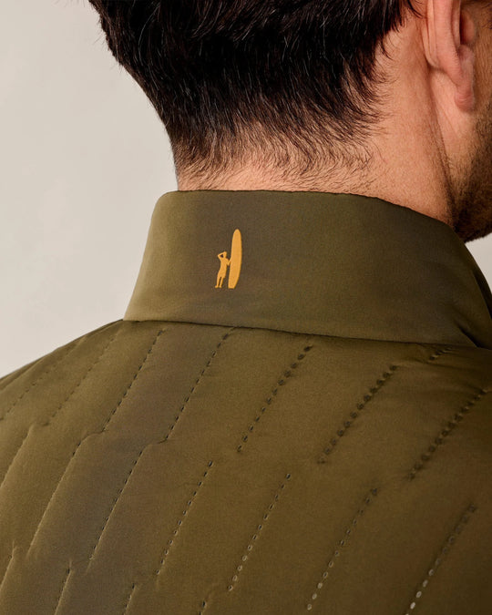 Johnnie-O Belfry Quilted Puffer Vest In Mangrove