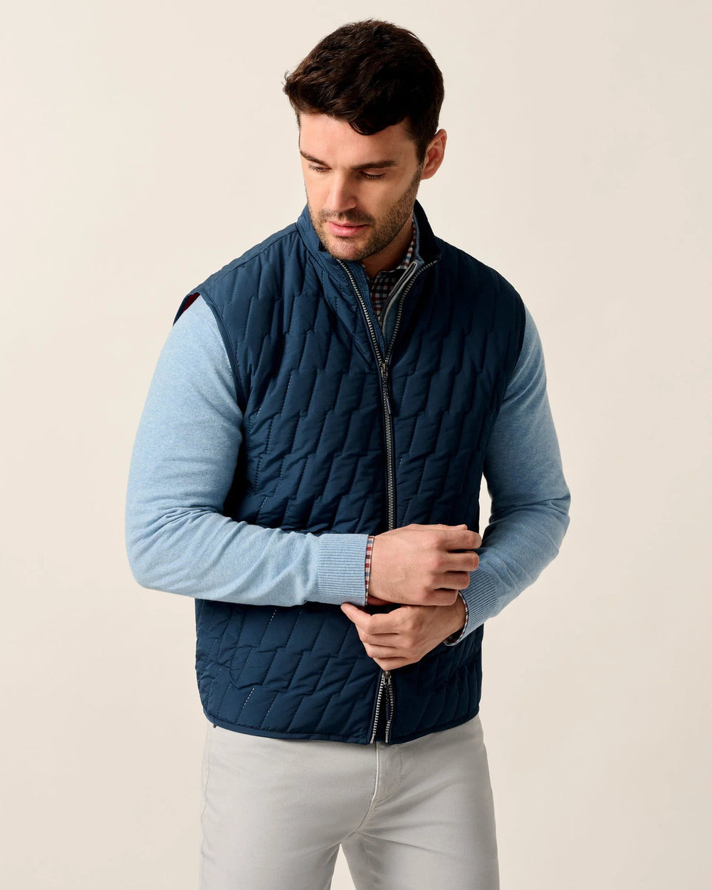 Johnnie-O Belfry Quilted Puffer Vest In Space