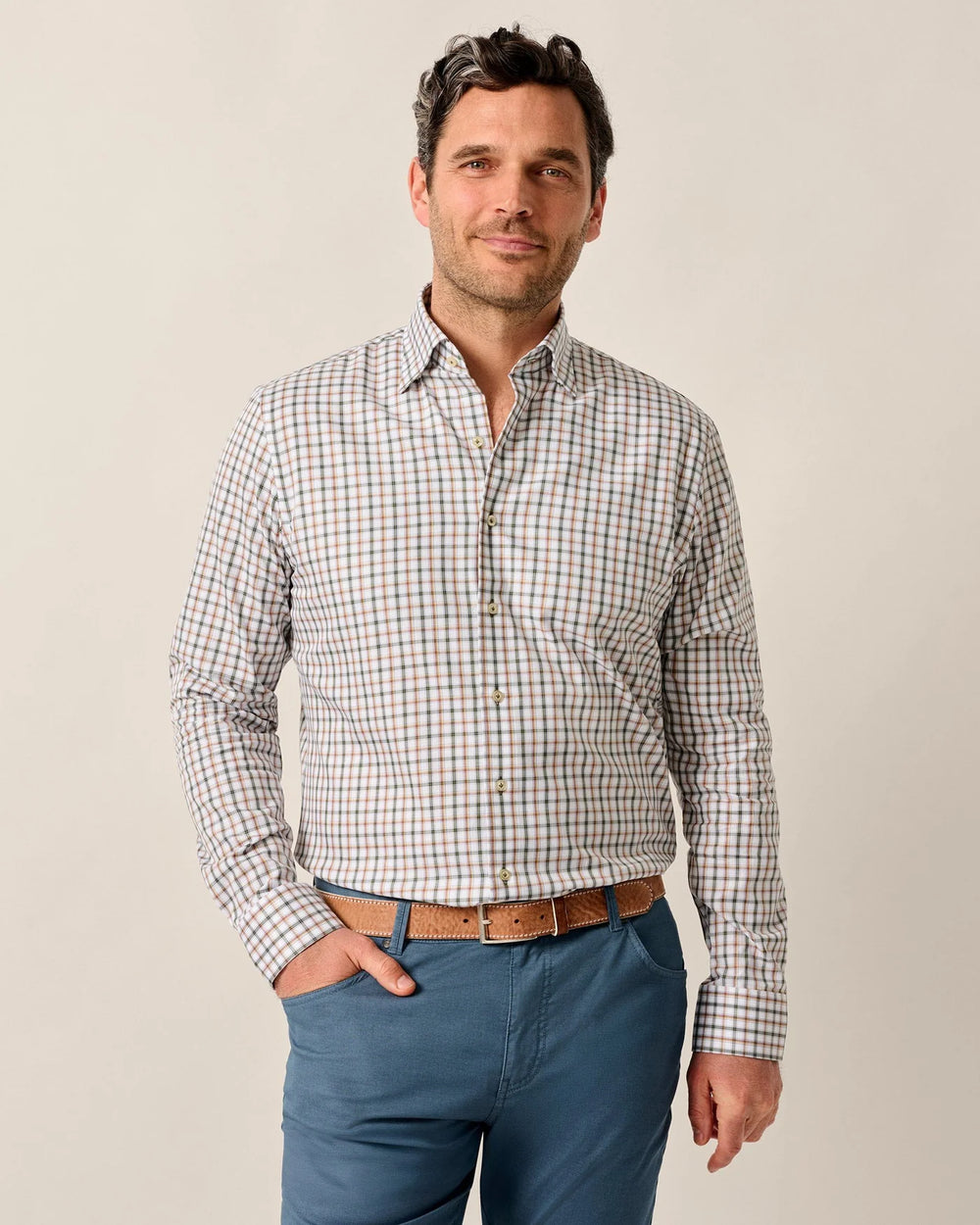 Johnnie-O Chiles Top Shelf Button Down Shirt In Forest