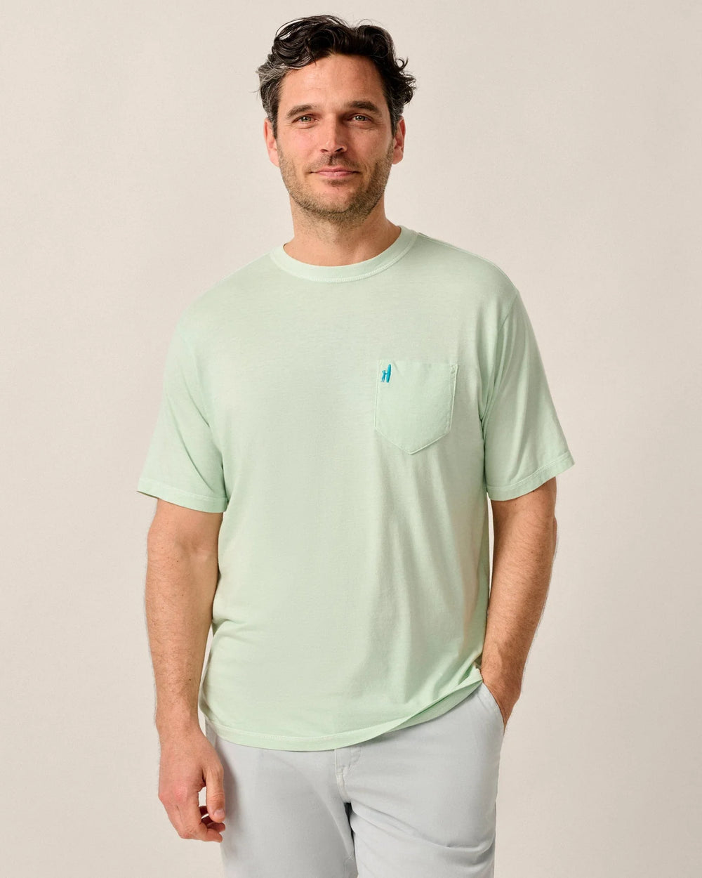 Dale Cotton Blend T-Shirt In Pistachio