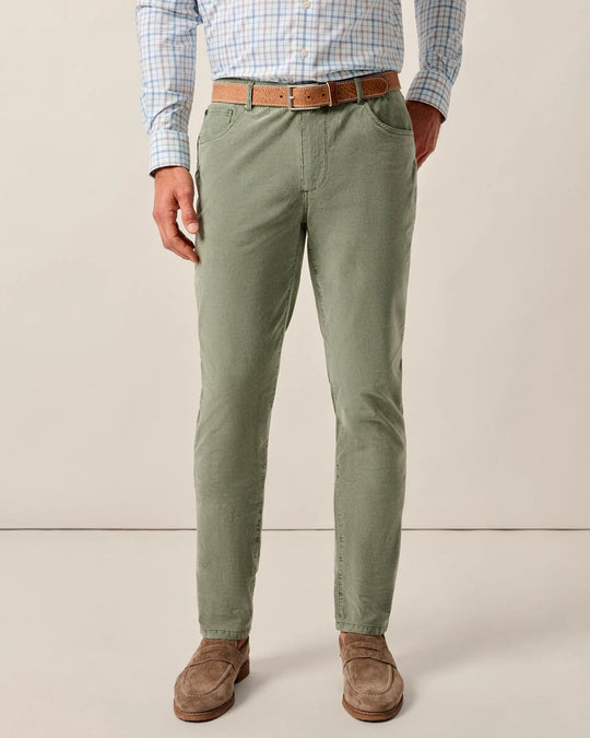 Johnnie-O Hampton Garment-Dyed Corduroy Pant In Army