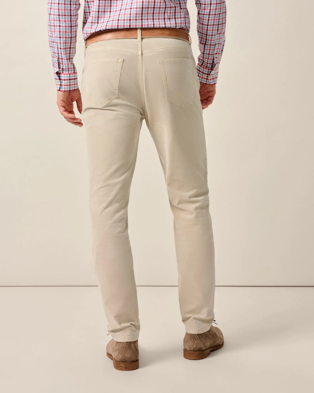 Johnnie-O Hampton Garment-Dyed Corduroy Pant In Stone