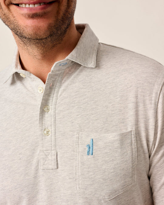 Johnnie-O Heathered Original 4-Button Polo In Heathered Gray