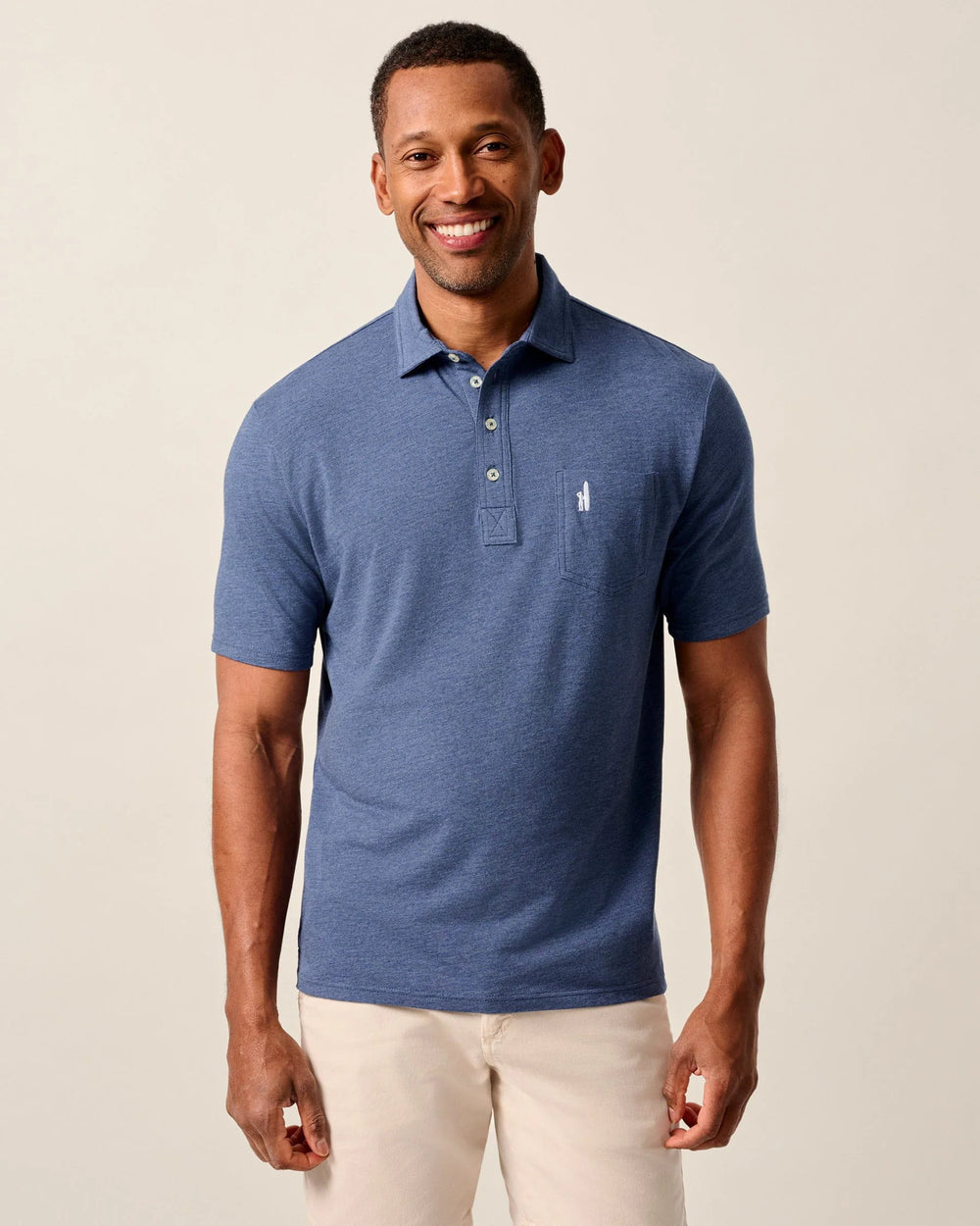 Johnnie-O Heathered Original 4-Button Polo In Oceanside