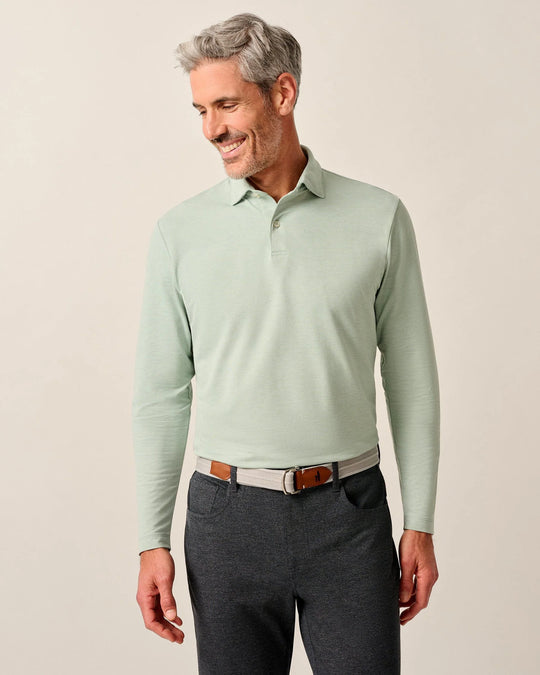 Johnnie-O Idris Top Shelf Long Sleeve Polo In Meadow