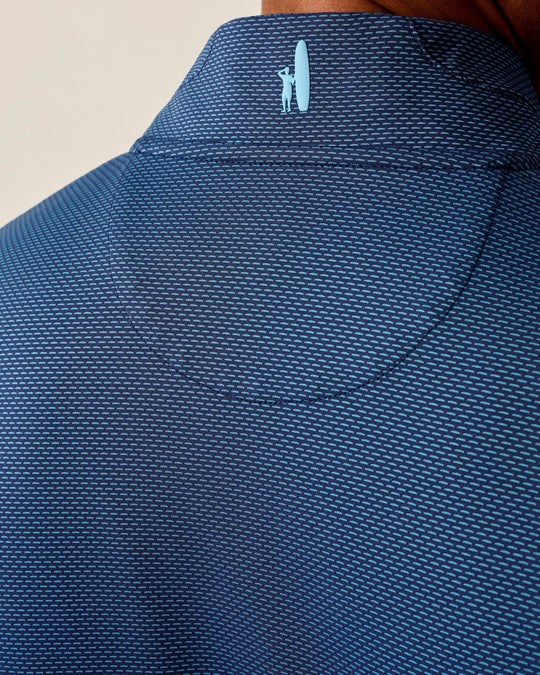 Johnnie-O Jamie Jacquard Stretch 1/4-Zip Pullover In Navy Mahalo