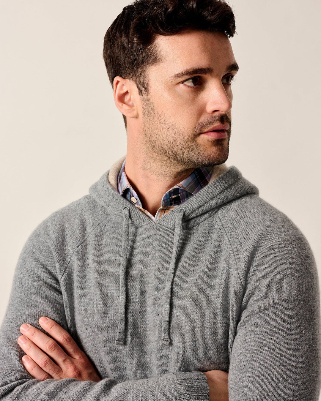 Johnnie-O Jamisons Top Shelf Cashmere Hooded Sweater In Gray