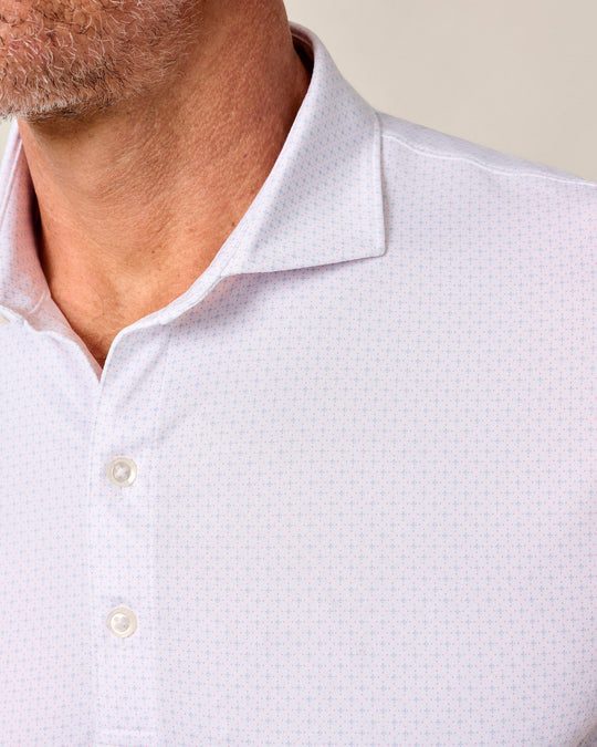 Johnnie-O Pete Performance Jersey Polo In White