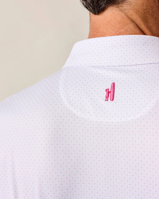 Johnnie-O Pete Performance Jersey Polo In White