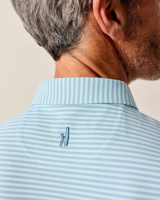 Johnnie-O Stetsons Tide Performance Mesh Polo In Tide