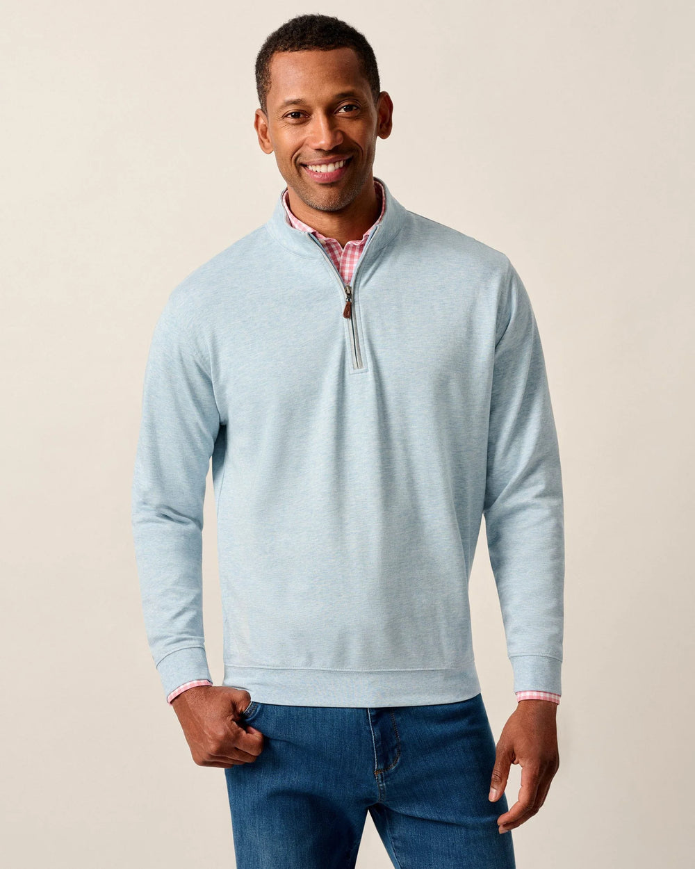Johnnie-O Sully 1/4 Zip Pullover In Breeze
