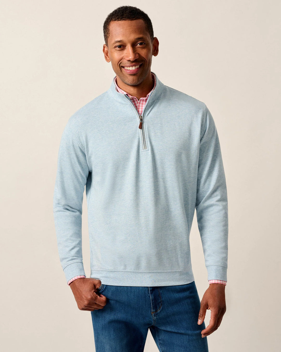 Johnnie-O Sully 1/4 Zip Pullover In Breeze