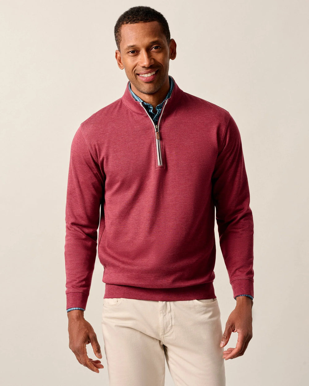 Johnnie-O Sully 1/4 Zip Pullover In Port
