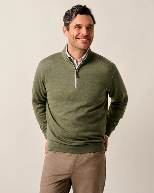 Johnnie-O Sully 1/4 Zip Pullover In Sequoia