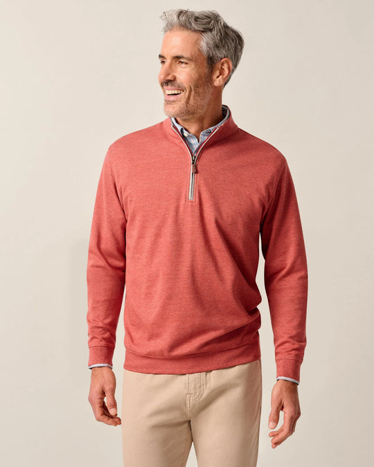 Johnnie-O Sully 1/4 Zip Pullover In Snapper