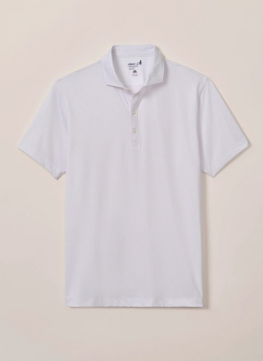 Johnnie-O Pete Performance Jersey Polo In White
