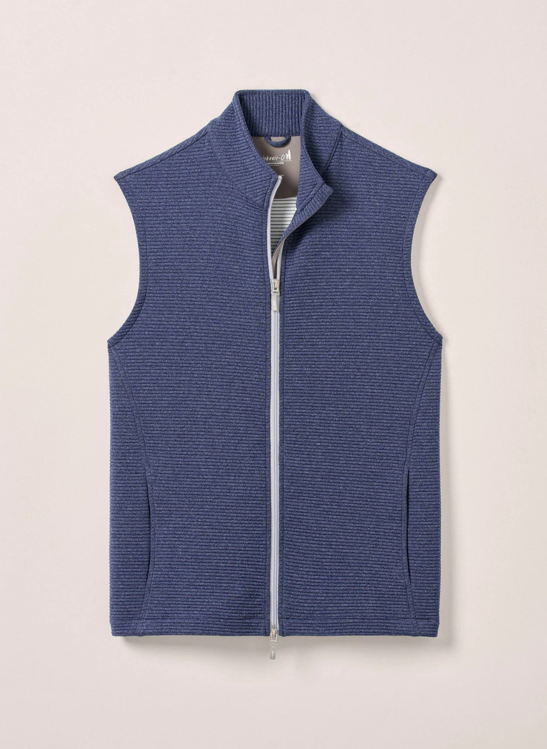 Johnnie-O Reggie Ribbed Performance Vest In Navy