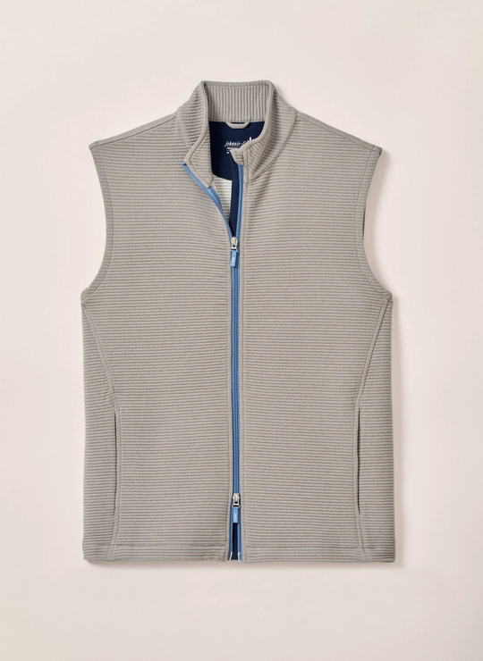 Johnnie-O Reggie Ribbed Performance Vest In Seal