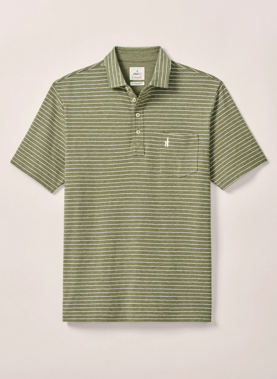Johnnie-O Ryan Stripe Original 4-Button Polo In Oxford