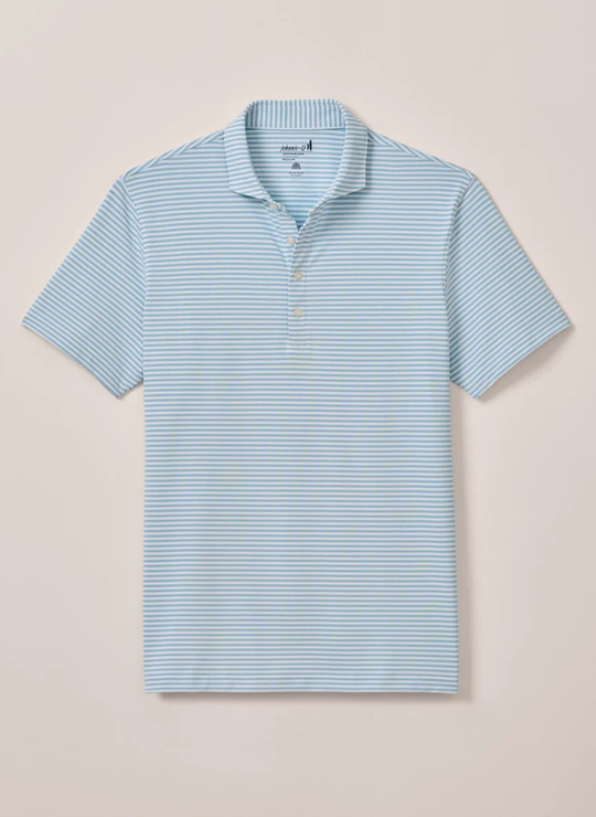 Performance Mesh Polo - Stetson Stripe in Haze