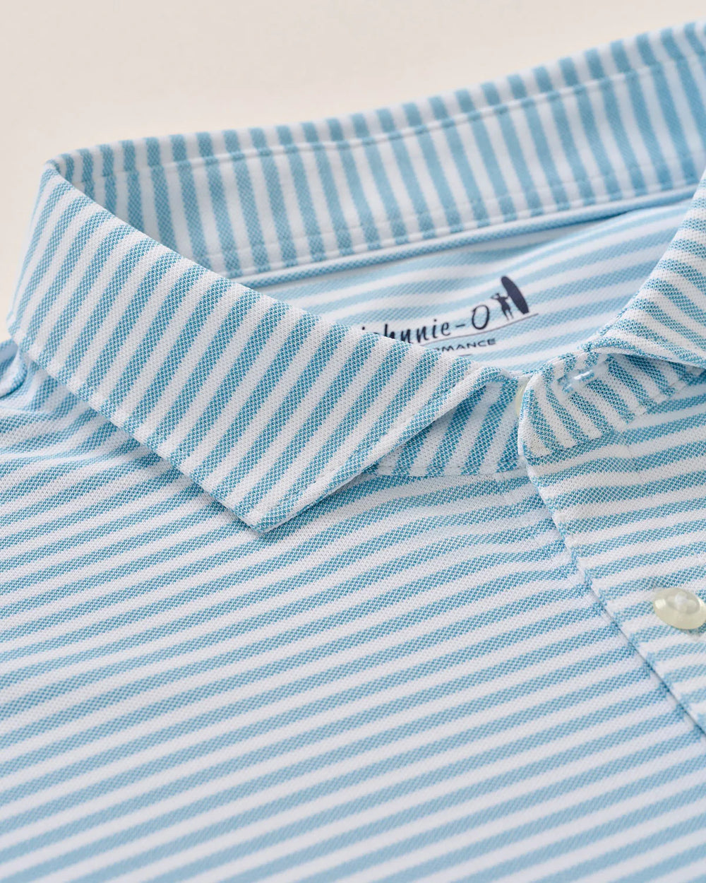 Performance Mesh Polo - Stetson Stripe in Haze