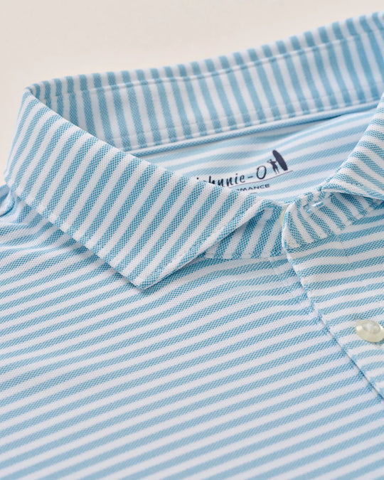 Performance Mesh Polo - Stetson Stripe in Haze