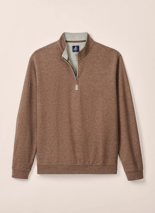 Johnnie-O Sully 1/4 Zip Pullover In Grizzly