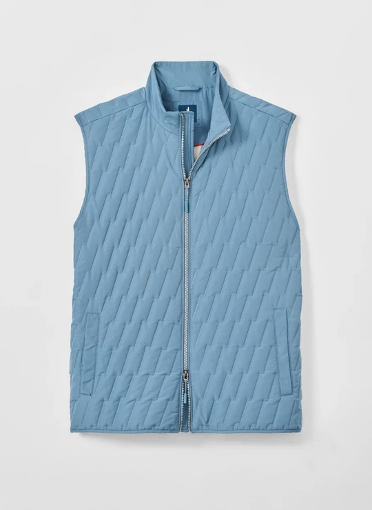 Belfry Quilted Puffer Vest In Bluestone
