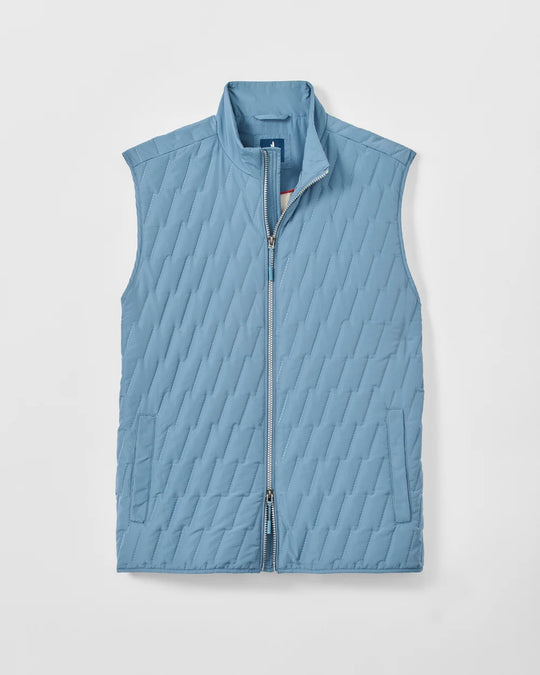 Belfry Quilted Puffer Vest In Bluestone