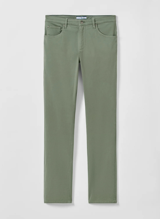 Carmel Sateen 5-Pocket Pant In Kelp