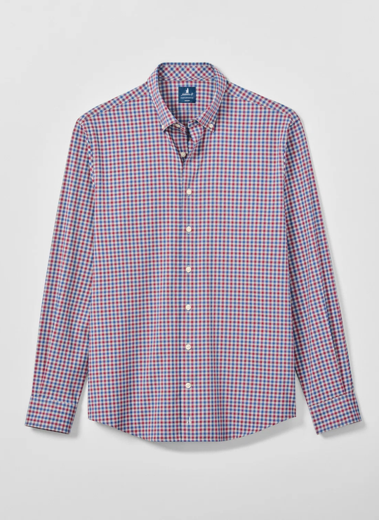 Chatham Gingham Everyday Performance Button Down Shirt In Gray