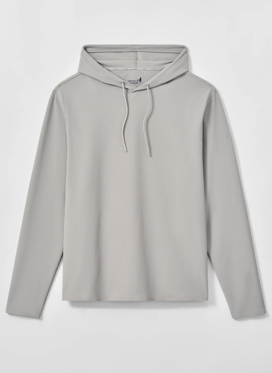Hoppin Ribbed Knit Performance Hoodie In Seal