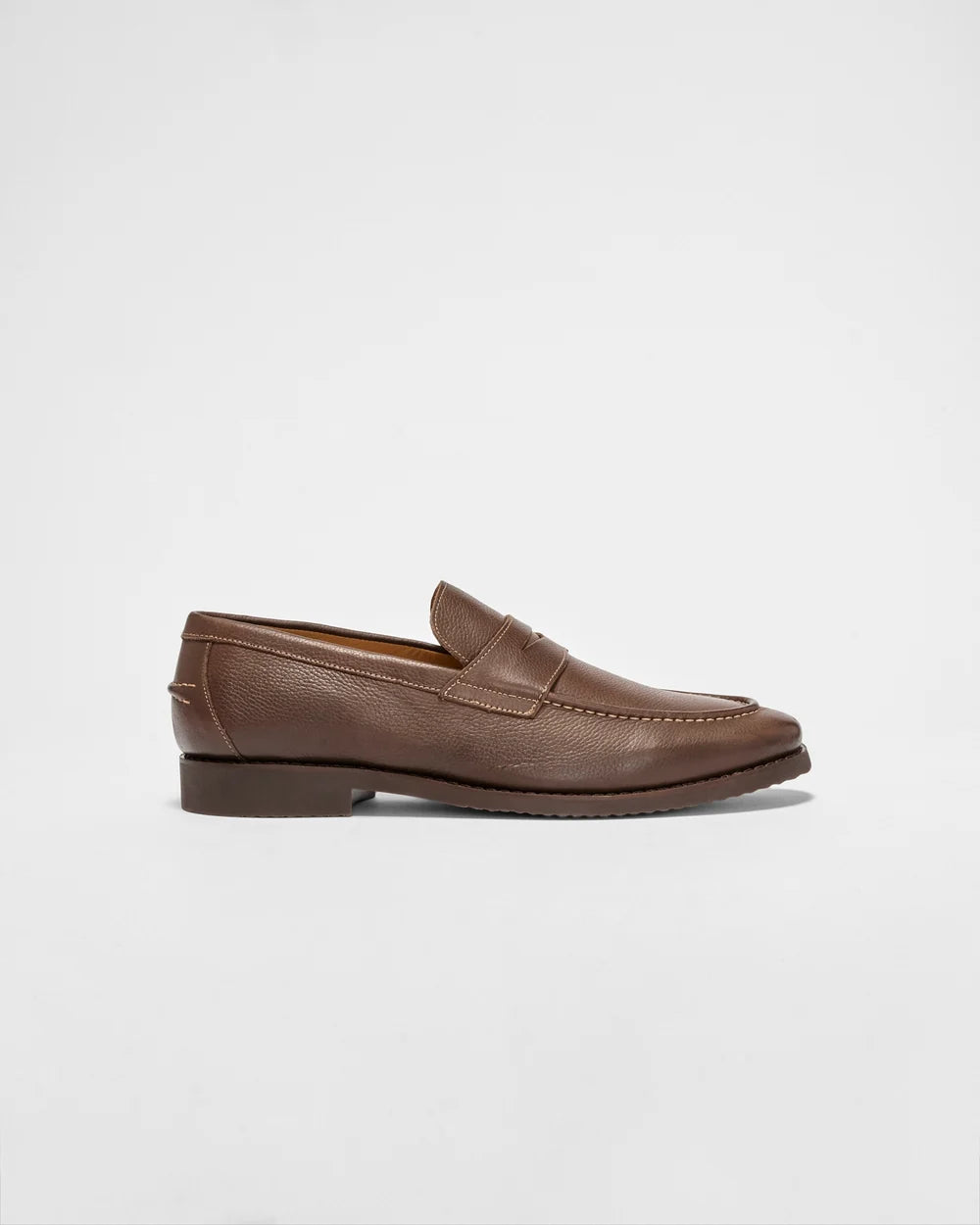 J Flex Leather Penny Loafer In Chocolate