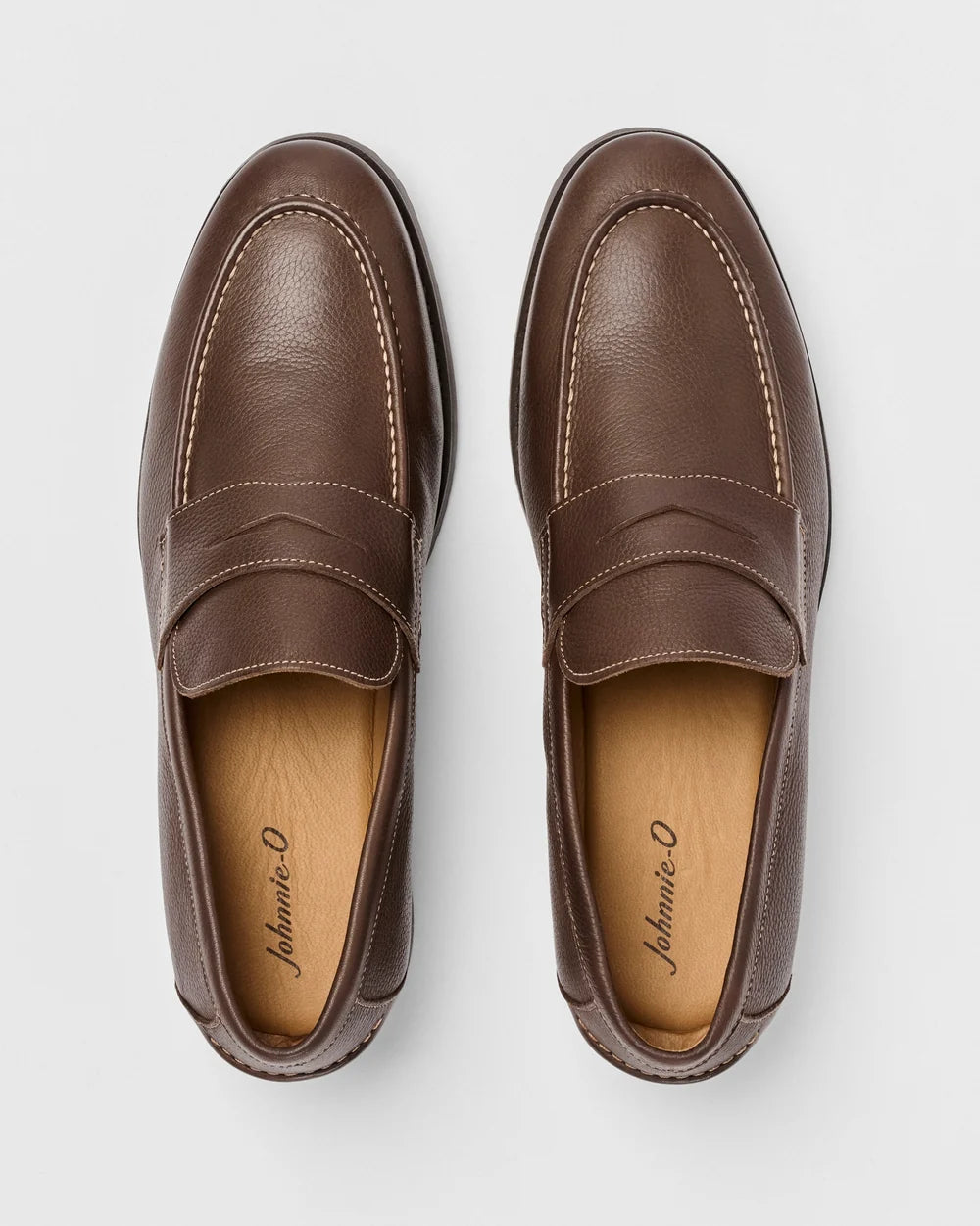J Flex Leather Penny Loafer In Chocolate