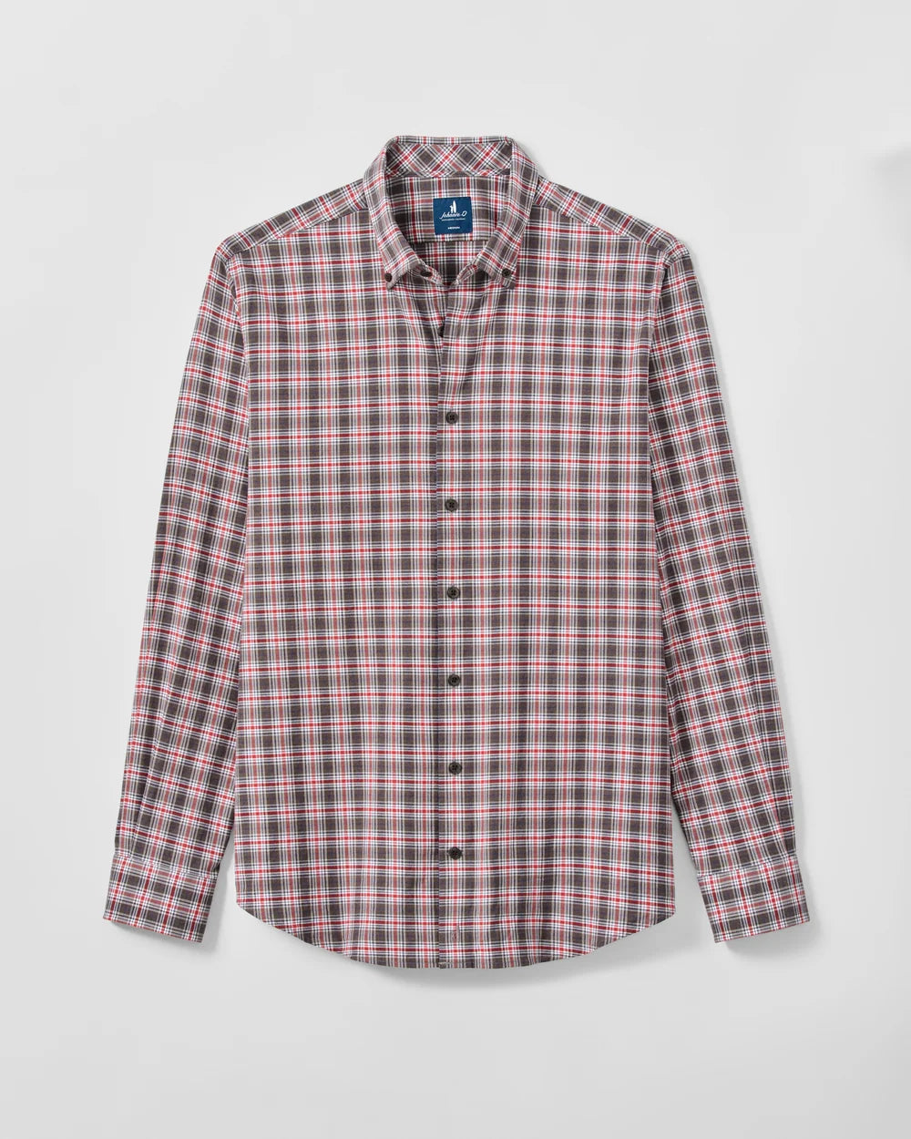 Lane Forest Pane Performance Flannel Button Down Shirt In Thunder